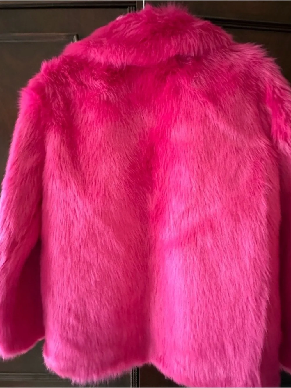Michael Kors Hot Pink Faux Fur Teddy Jacket